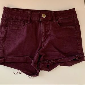 AE wine colored shorts